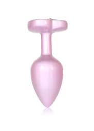 Анальна металева пробка Plug - Jewellery Pearl Pink Heart PLUG - Clear S Boss Series 64-00139 100340 - мініатюра 6