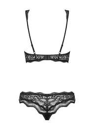 Мереживний комплект білизни Obsessive Luvae S/M чорний - мініатюра 6