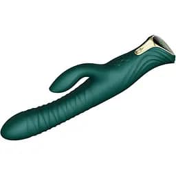 Пульсатор-кролик з вібрацією Zalo Mose Turquoise Green