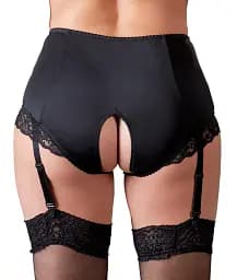 Трусики Cottelli Curves otwarte, 2XL (чорний) - мініатюра 5