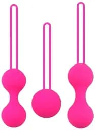 Набір вагінальних кульок I’MCUM Kegel Ball Силіконові 3 шт Рожевий (7970379617686)