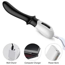 Вібратор B - Series Fox G-spot, 19.6 см (чорний) - мініатюра 4