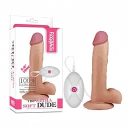 Реалістичний вібратор The Ultra Soft Dude 22см тілесний - мініатюра 1