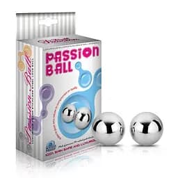 Вагінальні кульки LoveToy Passion Dual Balls, 2 см, сріблястий - мініатюра 2