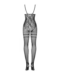 Бодістокінг Obsessive Bodystocking F213 імітація мереживного боді та гумки для панчіх S/M/L - мініатюра 6