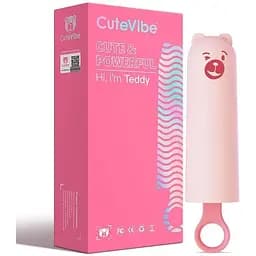 Реалістичний вібратор CuteVibe Teddy Pink у вигляді морозива для стимуляції точки G - мініатюра 4
