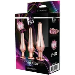 Набір анальних пробок конічної форми Dream Toys DT21875 Gleaming Love Pleasure Set Rose Gold - мініатюра 3
