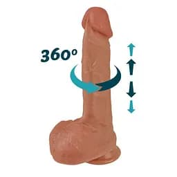 Вібратор Erospace Natural Play Thrusting Dildo with Swing Motion and Heating D6, 22 см - мініатюра 5