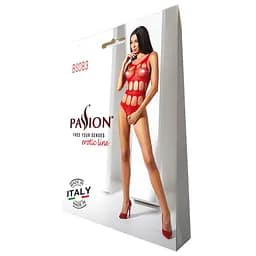 Сексуальний боді з вирізами Passion BS083 red One size - мініатюра 5
