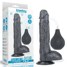 Фалоімітатор - Squirt Extreme Dildo 10" Black - мініатюра 5
