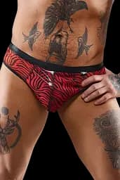 Чоловічі труси-бразиліани Regnes Fetish Planet XXL (чорний з червоним)