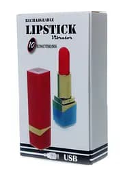 Міні-вібратор червоний Rechargeable Lipstick Vibrator - мініатюра 1