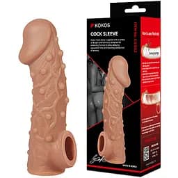 Насадка на пеніс Kokos Penis Sleeve CS 002 L 17.6 см тілесний - мініатюра 2