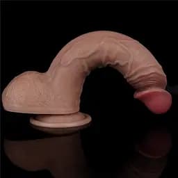 Фалоімітатор Dual Layered Silicone Nature Cock 9'' 23.5 см коричневий - мініатюра 10