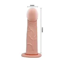 Чоловічий страпон - Ultra Passionate Harness Vibrating Flesh, 15 см Baile BW-022048 88382 - мініатюра 3