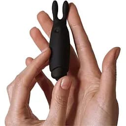 Віброкуль Adrien Lastic Pocket Vibe Rabbit Black зі стимулюючими вушками - мініатюра 4