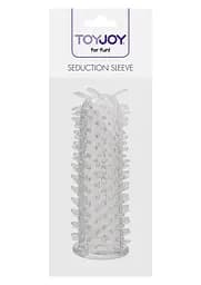 Насадка на пеніс Toy Joy Seduction Sleeve Clear 11 см прозорий - мініатюра 2