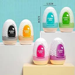 Набір мастурбаторів Funny Egg 6 шт. з різними текстурами - мініатюра 5