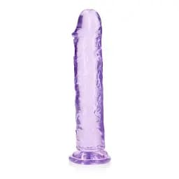 Фалоімітатор RealRock Crystal Clear, 25 см (фіолетовий) - мініатюра 4