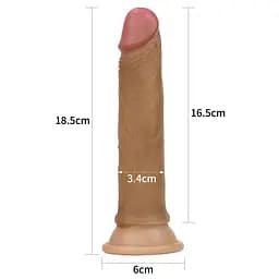 Фалоімітатор LoveToy Nature Cock 18.5 см тілесний - мініатюра 3