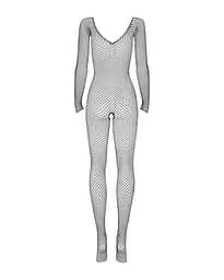 Сітчастий бодістокінг з довгим рукавом Obsessive Bodystocking N109 black чорний комбінезон S/M/L - мініатюра 4