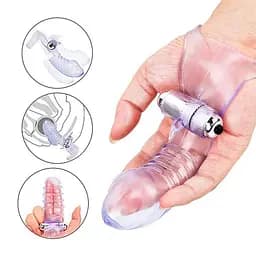 Вибратор на палец SexFinger силиконовый с вибрацией для женщин 16 см прозрачный