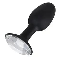 Анальна пробка зі стразом You2Toys Butt Plug Diamond S, силікон, чорна
