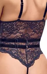 Боді Cottelli Lingerie Lace otwarte M (чорний) - мініатюра 12