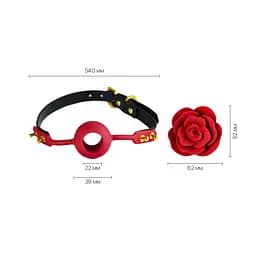 Розкішний кляп у вигляді троянди Zalo - Rose Ball Gag, подвійне використання - мініатюра 2