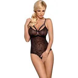 Кружевное боди с доступом 818-TED-1 teddy черное S/M