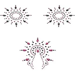 Пэстис из кристаллов Petits Joujoux Gloria set of 3 Pink украшение на грудь и вульву One size