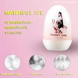 Яйце мастурбатор Funny Egg вагіна - мініатюра 6