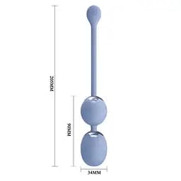 Вагінальні віброкульки Pretty Love Willie Vibrating Kegel Balls Light Blue - мініатюра 5