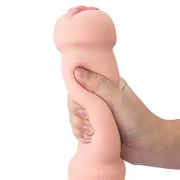 Подвійний мастурбатор Lovetoy Traning Master Double Side Stroker тілесний - мініатюра 4