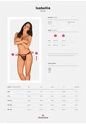 Трусики Obsessive Isabellia L/XL чорний - мініатюра 9