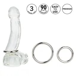 Набір ерекційних кілець Silver Ring - 3 Piece Set - мініатюра 8