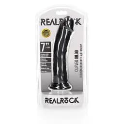 Фалоімітатор RealRock Realistic 7" 18 см (чорний) - мініатюра 5