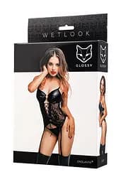 Комплект Glossy Miriam wetlook XL (чорний) - мініатюра 8