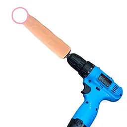 Насадка-фалос для дрелі секс-машина 18 см Тілесний K000769