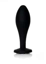Анальна пробка - Jewellery Silicone Black Plug L Clear - мініатюра 5