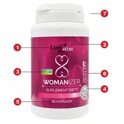 Збудливі капсули для жінок LSTIM Womanizer (ціна за упаковку, 80 капсул) - мініатюра 3