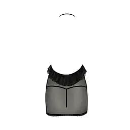 Сорочка прозора приталена ERZA CHEMISE black - Passion трусики S/M - мініатюра 4