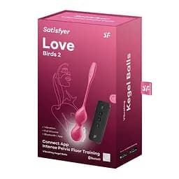Вагінальні смарт-кульки з вібрацією Satisfyer Love Birds 2 Connect App Red, 86 г, пульт ДК Satisfyer SX0571 99893 - мініатюра 3