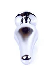 Анальна пробка - Jewellery Silver Long Plug Black - мініатюра 6