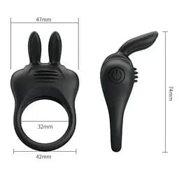 Ерекційне кільце Pretty Love Davion Penis Ring 7.4 см чорний - мініатюра 6