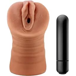 Мастурбатор Blush M For Men Julieta с вибрацией коричневый