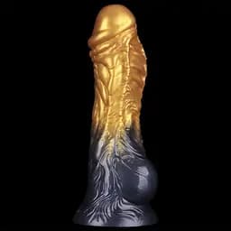 Фалоімітатор Lovetoy Dual Density 8'' 21 см (золотий) - мініатюра 19