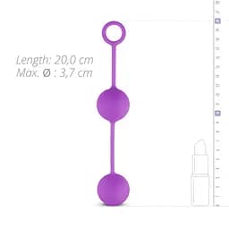 Вагінальні кульки Easy Toys Pleasure Balls, 16 см, фіолетовий - мініатюра 5