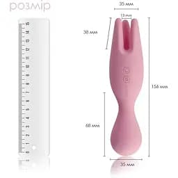 Подвійний вібратор Svakom Nymph Pale Pink - мініатюра 2
