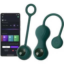 Набор вагинальных шариков Magic Motion Fun Town Crystal Duo 2 шт. зеленый